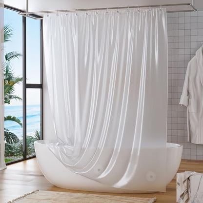 Titanker Long 72 x 78 Plastic Inside Shower Curtain Liner Frosted Waterproof PEVA Shower Curtains for Bathroom with Magnets and Rustproof Metal Grommets