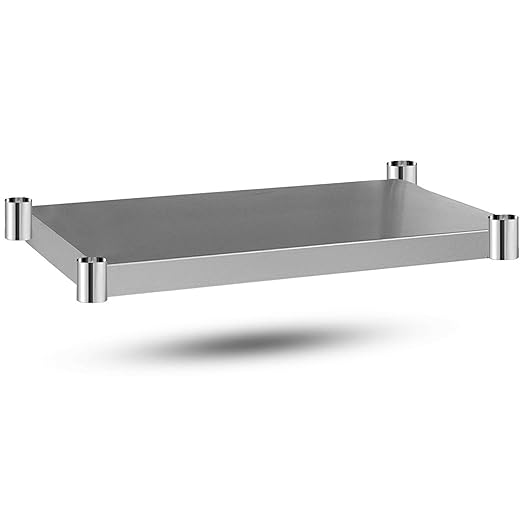 DuraSteel Galvanized Under Shelf for Work Tables - Extra Adjustable Lower Shelf for 24" x 12" Stainless Steel and Wooden Worktables - Fits for use in Restaurant, Warehouse, Home, Kitchen, Garage
