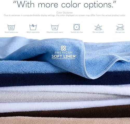 American Soft Linen 100% Cotton Luxury Turkish Towels, 40x80 XL Bath Sheet