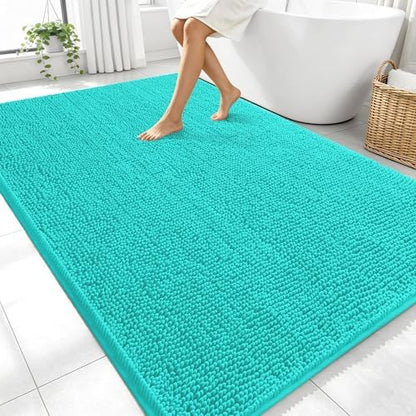 OLANLY Large Bathroom Rugs 70x46, Extra Soft Absorbent Chenille Bath Rugs