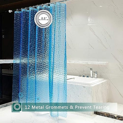 Shower Curtain Liner, 3 Pack 100% Waterproof Eva Shower Curtains with 3 Duty Heavy Bottom Magnets and 12 Rust Proof Grommets, 72x72 Weighted Shower Liner for Shower Stall, Bathtubs