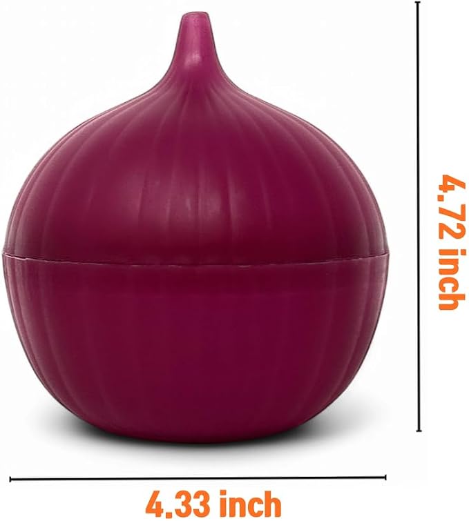 Vegetable and Fruit Saver, Keep Fresh Longer, Reusable Storage Keeper, Vegetable and Fruit Storage Containers in Fridge, BPA Free (Onion)