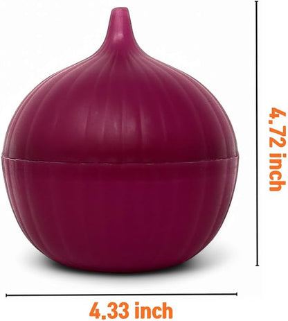 Vegetable and Fruit Saver, Keep Fresh Longer, Reusable Storage Keeper, Vegetable and Fruit Storage Containers in Fridge, BPA Free (Onion)