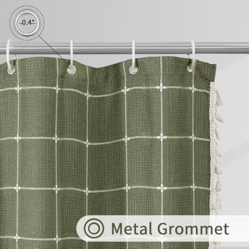 Gibelle Extra Long Boho Farmhouse Shower Curtain for Bathroom 72x84