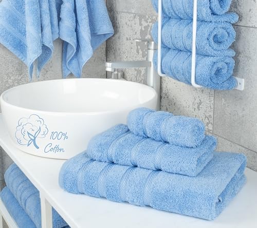 American Soft Linen 100% Cotton Luxury Turkish Towels, 3 Piece Towel Set