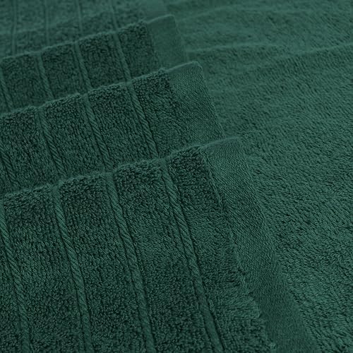 Tens Towels 2 Piece Extra Large Bath Sheets 35 x 70 Inches, Hunter Green