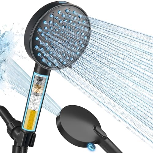 Cobbe Filtered Shower Head with Handheld, Water Softener for Hard Water