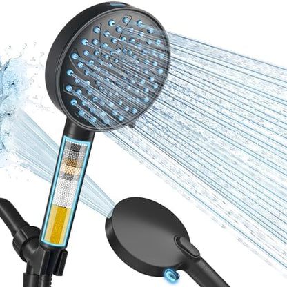 Cobbe Filtered Shower Head with Handheld, Water Softener for Hard Water
