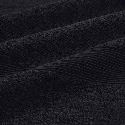 Belizzi Home 8 Piece Towel Set 100% Ring Spun Cotton, 2 Bath Towels 27x54, 2 Hand Towels 16x28 and 4 Washcloths 13x13 - Ultra Soft Highly Absorbent Machine Washable Hotel Spa Quality - Black
