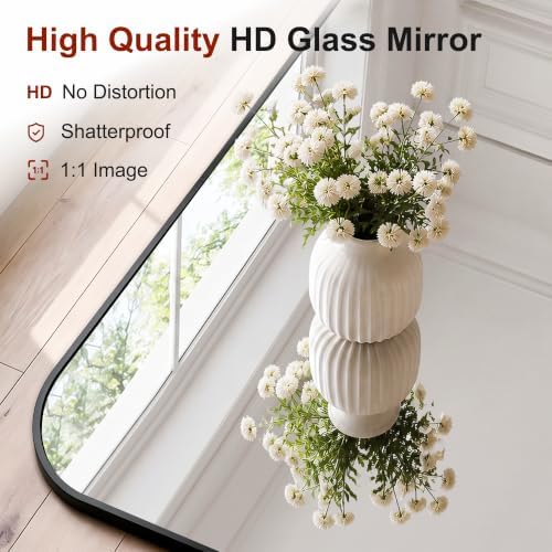 Bathroom Black Vanity Mirror for Over Sink, 30" x 50"