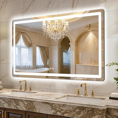 LED Bathroom Mirror, 50"x30" Bathroom Vanity Mirror with Lights