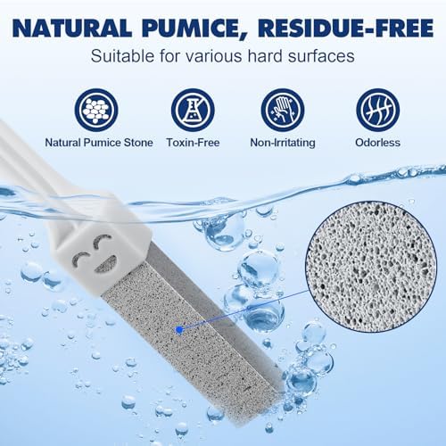 Navona 12 Pack Toilet Cleaning Pumice Stones with Extra Long Handle