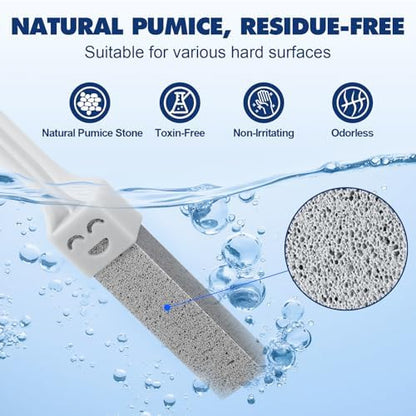Navona 12 Pack Toilet Cleaning Pumice Stones with Extra Long Handle