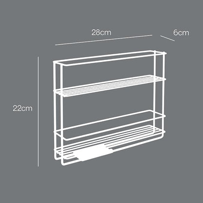Metaltex in & Out Sliding Spice Rack – Kitchen Storage Rack for Seasonings and Condiments - Polytherm Metallic, 28 x 22 x 6 Centimeters