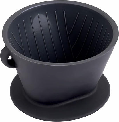 Segarty Silicone Pour Over Coffee Dripper, Black Collapsible Coffee Maker Single Cup with Storage Pouch, Camping Pourover Coffee Slow Brewer for Travel, Backpacking