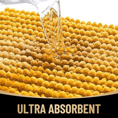 OLANLY Thick Chenille Absorbent Bathroom Rugs Mat 36x24, Golden Yellow