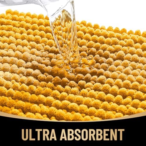 OLANLY Thick Chenille Absorbent Bathroom Rugs Mat 30x20, Golden Yellow