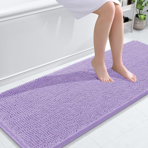 OLANLY Bathroom Runner Rugs 59x24, Extra Soft Absorbent Chenille Bath Rugs