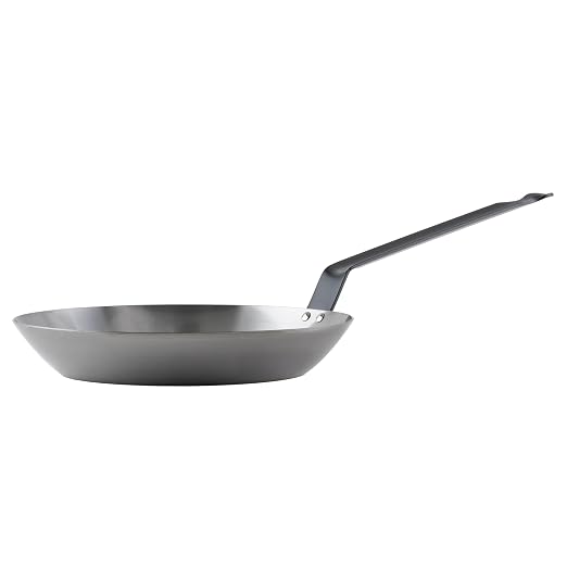 Winco 10-3/8" French Style Fry Pan, Polished Carbon Steel (Spain)