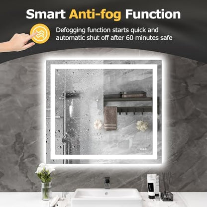 Hivone 40"X36" LED Bathroom Mirror with Lights, UL Listed
