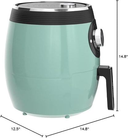 Dash Deluxe Air Fryer - Adjustable Temperature Control & Auto Shut-Off Feature - AirCrisp® Technology - Spacious Nonstick Basket - 1700 Watt - 6 Quarts - Aqua