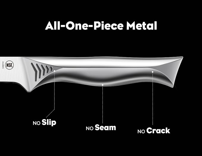 BRODARK Boning Knife - 7" Deboning Knife for Meat Cutting - High Carbon Stainless Steel, One Piece Design Fillet Knives - NSF Certified, Shark Series