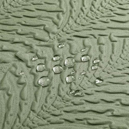 Gibelle 72x78 Long Shower Curtain, Ombre Sage Green 3D Embossed Half Bath Curtain