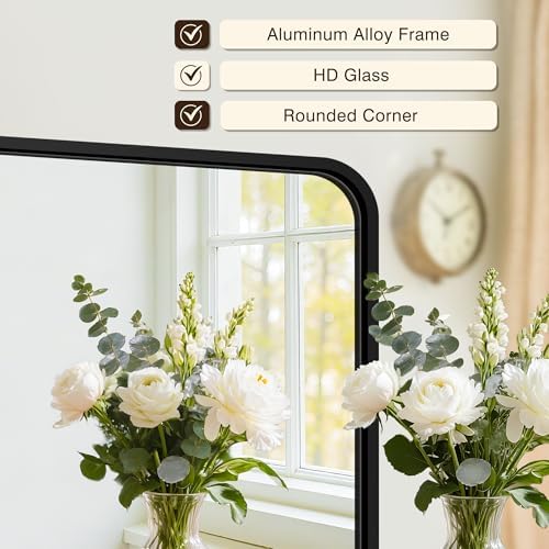 Vanity Bathroom Mirror, 30”x60” Black Bathroom Mirror for Over Sink