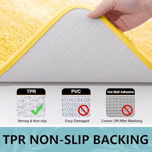 Arotive Microfiber Bathroom Rugs, Shaggy Soft Absorbent Bath Rug, 70x24