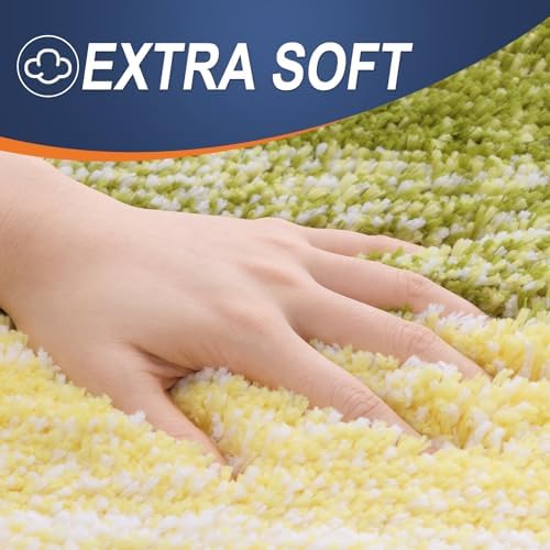 OLANLY Small Bathroom Rugs 24x16, Extra Soft Absorbent Microfiber Bath Rugs