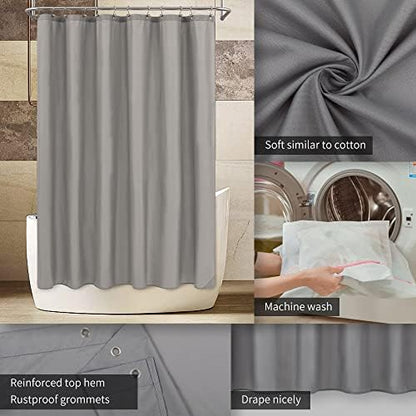 ALYVIA SPRING Stall Waterproof Fabric Shower Curtain or Liner Grey, 36x72