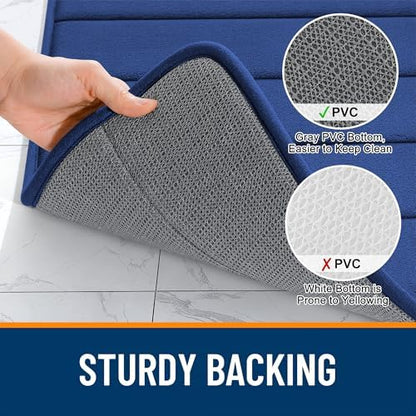 OLANLY Memory Foam Long Bathroom Rugs Runner 59x20, Super Soft Absorbent