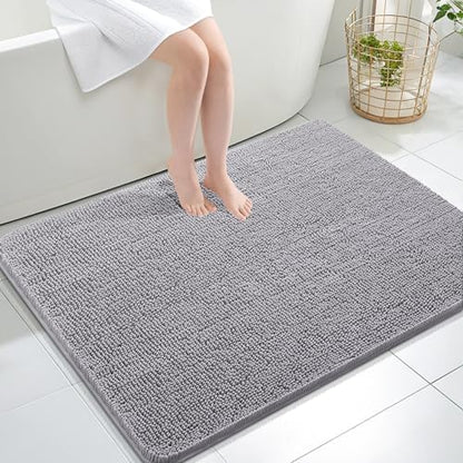 OLANLY Large Bathroom Rugs 40x32, Extra Soft Absorbent Chenille Bath Rugs