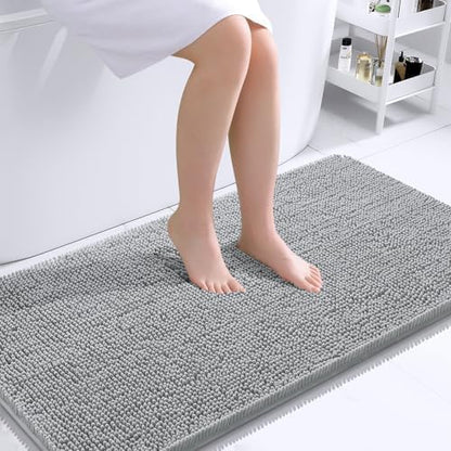 OLANLY Bathroom Runner Rugs 44x24, Extra Soft Absorbent Chenille Bath Rugs