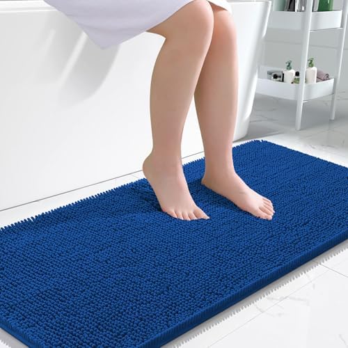 OLANLY Bathroom Runner Rugs 45x27, Extra Soft Absorbent Chenille Bath Rugs
