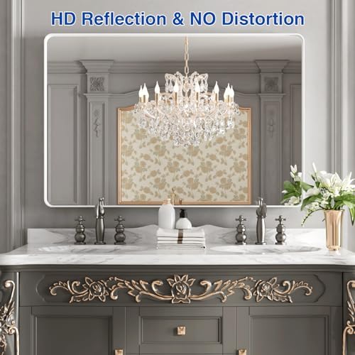 WEER White Bathroom Vanity Mirror 48x32 Inch