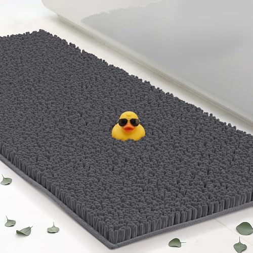 Runner Chenille Bath Mats 71"x21", Plush Absorbent Quick Dry, Soft & Machine Washable, Non Slip Carpet for Bathroom, Thick Bathroom Rugs, Shower Restroom Rug Mat, Alfombras De Bano, Bathrugs