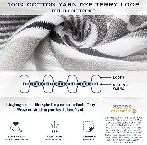 Nautica - 100% Cotton Bath Towel Set, Soft & Absorbent, 6-Piece Set