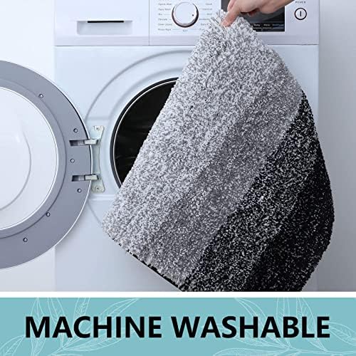 Arotive Microfiber Bathroom Rugs, Shaggy Soft and Absorbent Bath Rug, 24x24