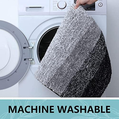 Arotive Microfiber Bathroom Rugs, Shaggy Soft and Absorbent Bath Rug, 24x24
