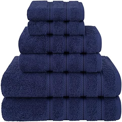 American Soft Linen 100% Cotton Luxury Turkish Towels, 6 Piece Towel Set