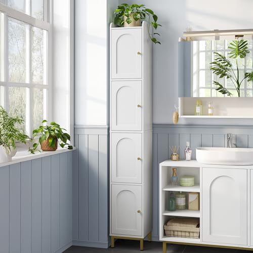 Hzuaneri 4-Tier Narrow Tall Storage Cabinet