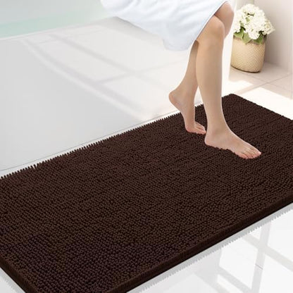 Smiry Bathroom Rugs 45X27, Luxury Chenille Extra Soft Absorbent Bath Mat