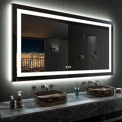 LOAAO 60"X36" RGB LED Bathroom Mirror with Lights, UL Listed