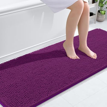 OLANLY Bathroom Runner Rugs 70x24, Extra Soft Absorbent Chenille Bath Rugs