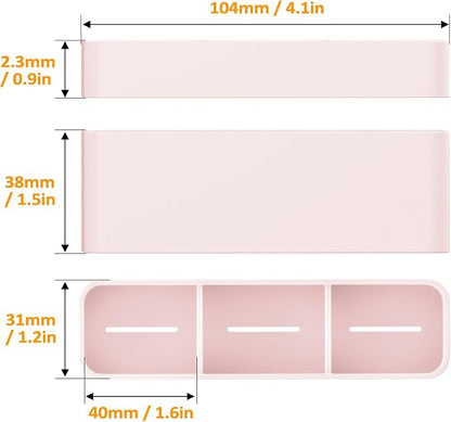 MoodLife 2-Pack Silicone Straw Holder for Cabinet Door,Reusable Adhesive Container for Kitchen Storage Solutions, Cupboard Organizer and Space Saving Hacks (Pink)