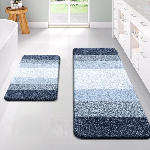 OLANLY Bathroom Runner Rug 44x24, Extra Soft Absorbent Microfiber Bath Rugs