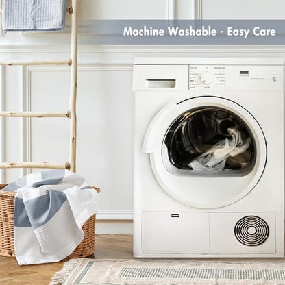 Madison Park Spa Waffle Weave Stall Shower Curtain, 36 x 72, Indigo Blue