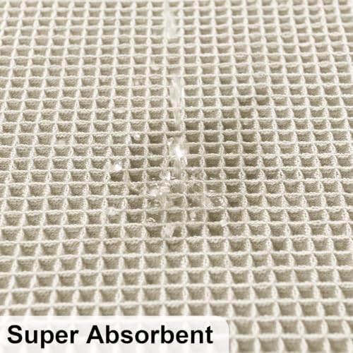 JIUZHEN Set of 2 Waffle Bath Mats Boho Bathroom Runner Rug 20"x32"+24"x60"