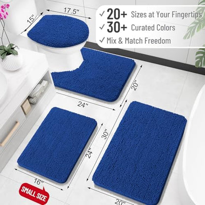 OLANLY Bathroom Rugs 35x24, Extra Soft Absorbent Chenille Bath Rugs